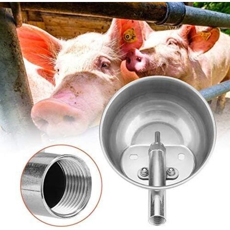 Automatische Edelstahltränke für Schafe und Hunde zur Bereitstellung von Wasser und Flüssigkeiten.