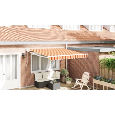 Automatische Einziehbare Markise Gelb und Orange 350x250 cm vidaXL891795