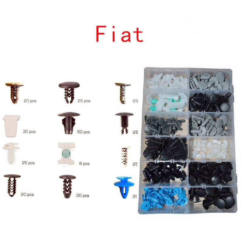 Image of Trade Shop - SET CLIP FÜR AUTO FIAT CONFEZIONE 308 PEZI RICAMBI PLASTIC -
