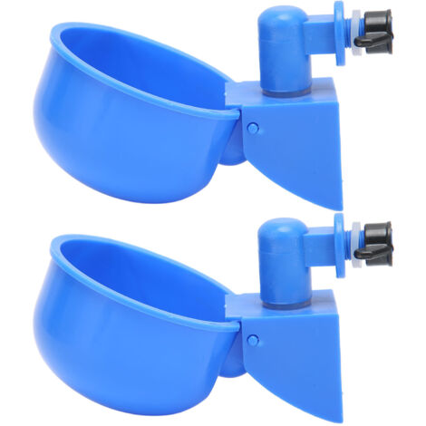 Automatische Geflügeltränke, 2-teilig, einfache Installation, rostfrei, blau, für Hühner- und Geflügelzuchtbetriebe