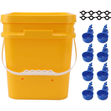 Automatische Geflügeltränke mit 12-Liter-Reservoir – Tränke für Gänse, Enten und Hühner, inklusive blauer Schale und schwarzen Schrauben