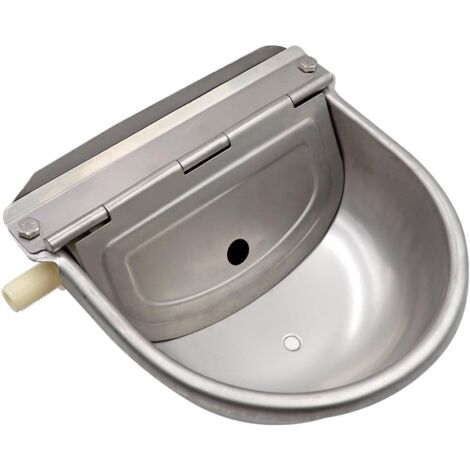 Automatische Pferdetränke, Viehtränke aus Edelstahl, Kuhtränke mit 1 Schwimmer für Pferde, Rinder, Schafe, Schweine, Alpakas und Hunde