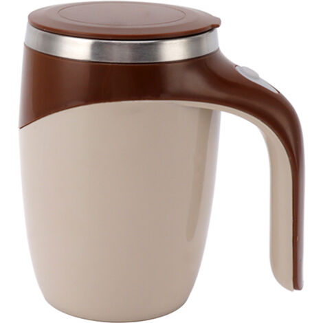 Automatischer 380-ml-Mixbecher mit spritzfreiem Magnetrührwerk, Batterie inklusive, kaffeefarben.