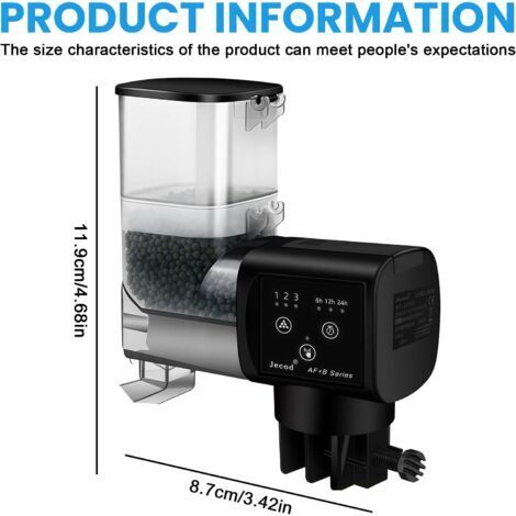 Automatischer Aquarienfutterspender: 250 ml automatischer Fischfutterspender, einstellbar, automatischer Futterspender