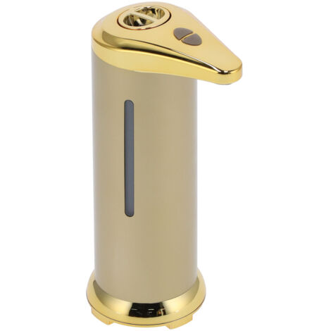 Automatischer, berührungsloser Seifenspender mit Infrarotsensor für Flüssigseifen, geeignet für Badezimmer zu Hause, 250 ml (Gold).