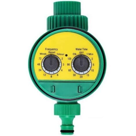 Automatischer Bewässerungstimer – 1/2- und 3/4-Zoll-Anschlussanschlüsse – Programmierbar bis zu 120 Minuten – Wasserdichter ABS-Kunststoff