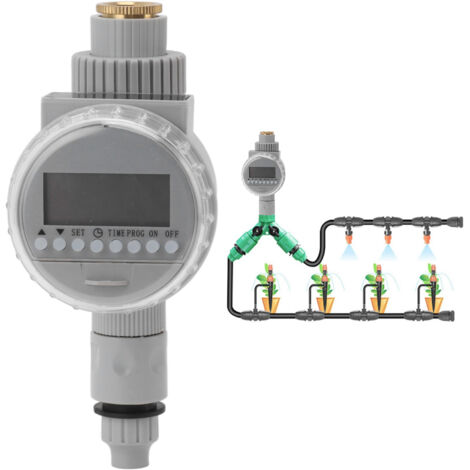 Automatischer Bewässerungstimer [Bewässerung] + Markenlos + für G1/2- und G3/4-Schläuche + Kompaktes ABS