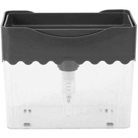 Automatischer Dosierspender mit Schwamm aus grauem ABS – Fassungsvermögen 13,5 x 8,5 x 11 cm – 200 g