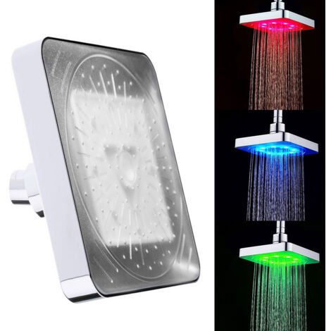 Automatischer Duschkopf mit 8 LEDs und 3 wechselnden Farben, mit Temperatursensor und Induktion, für Bad und Toilette, tragbar.