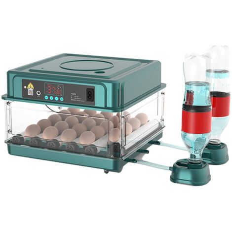 Automatischer Eierbrutapparat, automatischer Eierbrutapparat für 24-36 Eier mit automatischer Eierwende und automatischer Befeuchtung, eingebauter Eierprüfer, für Hühner-, Wachtel-, Enten- und Gänseei