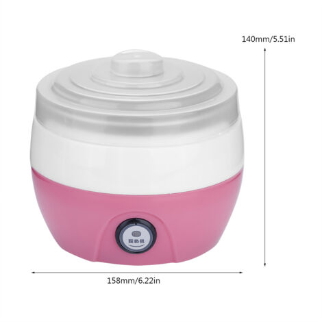 Automatischer elektrischer Joghurtbereiter 1L mit Edelstahl-Innenbehälter (Rosa)
