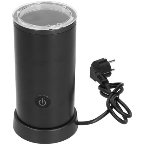 Automatischer elektrischer Milchaufschäumer, Milchwärmer für cremigen Kaffee, für den Hausgebrauch, EU-Stecker 220–240 V, schwarz