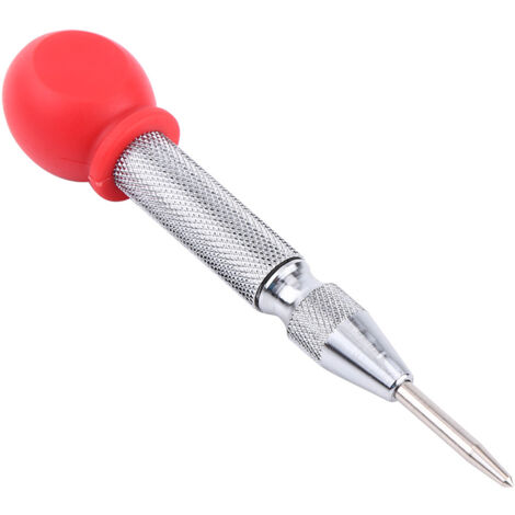 Automatischer, federbelasteter Stempel für präzises Markieren, Gehäuse aus Kohlenstoffstahl (silberfarben)