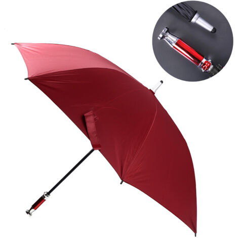 Automatischer Golf-Sonnenschirm mit geradem Griff – VIP-Weinrot – Durchmesser 130 cm – UV-Schutz