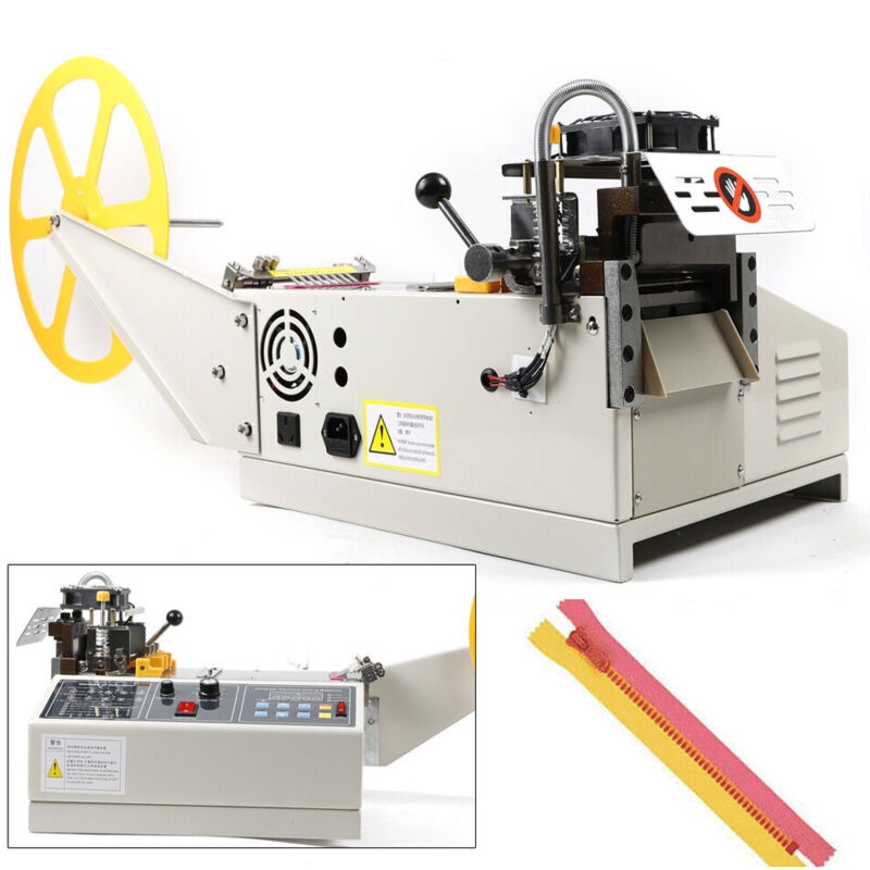 Image of Automatischer heißer und kalter Computer-Streifenschneider - Gurtband-/Elastikschneider 100mm