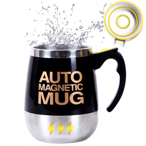 Automatischer Kaffeebecher (400 ml) mit Magnetrührer, Edelstahl