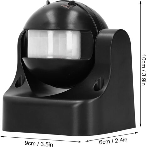Automatischer Lichtschalter mit Infrarot-PIR-Bewegungsmelder, 110-240 V, Weitwinkel (Kunststoff, 9x10x6cm, Weiß, 1 Stück)