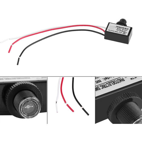 Automatischer Lichtsensor 120–277 V AC – IP65-Fotozellenschalter mit 10–20 Lux Empfindlichkeit – Lichtsteuerung für Gärten, Einfahrten und Eingänge – Material: Importiertes Polycarbonat