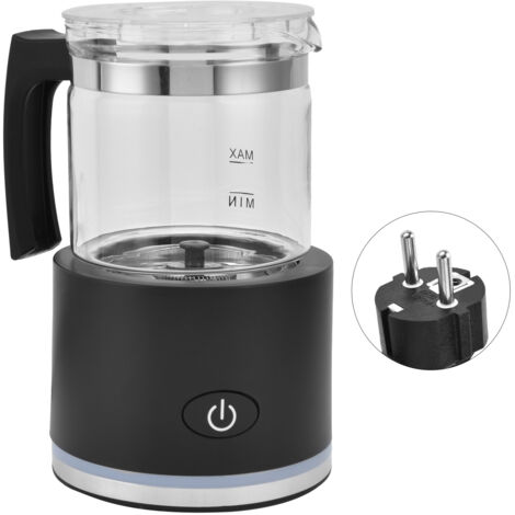 Automatischer Milchaufschäumer, separate Ausführung, Antihaftbeschichtung für heißen und kalten Kaffee, für Zuhause oder Café, 220–240 V EU-Stecker, Schwarz