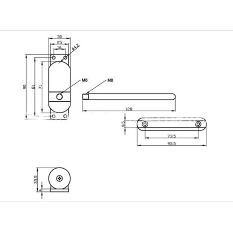 Automatischer Mini-Türschließer aus Metall mit Doppelfedern – leise, unauffällig, 320 g, weiß