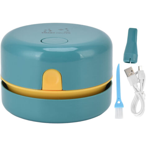 Automatischer Mini-USB-Tischstaubsauger, wiederaufladbarer Tischstaubsauger mit 18650-Akku (600 mAh), Grün