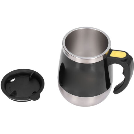 Automatischer Mixbecher mit Magnet für Kaffee, Tee, Kakao und Milch – Schwarz