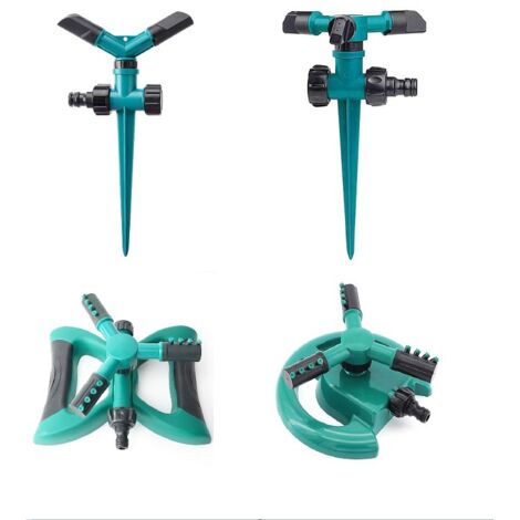 Automatischer Rotationsregner mit Doppel- und Dreiarmregner sowie Schmetterlingsrahmen. Großer 3-Stift-Regner und halbkreisförmiger Rahmenregner, geeignet für Gartenrasen.