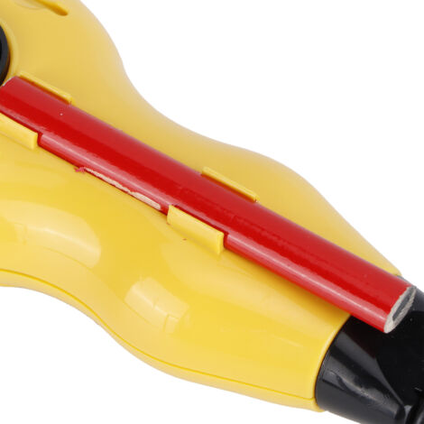 Automatischer Schreinermarkierstift mit Pinsel und Tinte – Professionelles ABS-Holzbearbeitungswerkzeug – 7 x 19 cm, gelb, inklusive 1 Stift und 1 Bleistift