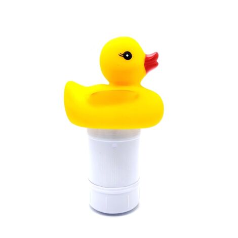 Automatischer, schwimmender Chlor-Spender in Entenform – Schwimmfähig mit einstellbarer Dosiergeschwindigkeit, aus PP, für Spas und Wasserparks, 15 x 11 x 24 cm, 1 Stück