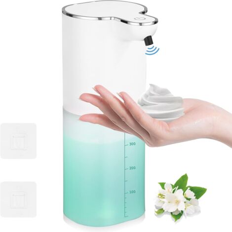 Automatischer Seifenspender, 400 ml, wandmontierter automatischer Seifenspender, mit wiederaufladbarem USB, IPX5 wasserdichter berührungsloser Seifenspender, geeignet für Küche, Badezimmer
