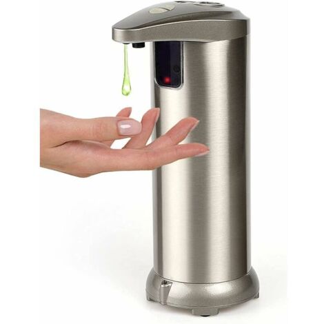 Automatischer Seifenspender aus Edelstahl, Einstellbare Seifenstände, berührungsloser automatischer Seifenspender, Infrarot-Bewegungssensor, wasserdichte Basis,