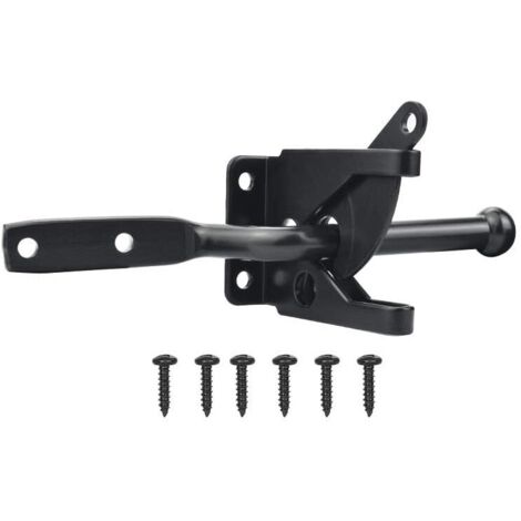 Automatischer Torriegel, Edelstahl, Schwarz