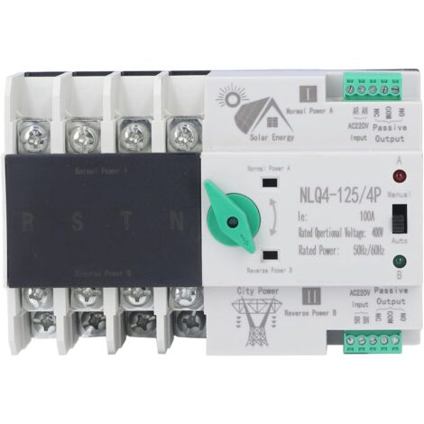 Automatischer Transferschalter Dual Power Automatischer Millisekunden-Schaltkreis Schneller Controller Dual Power Automatischer Transferschalter NLQ4125/4P 100A 220V
