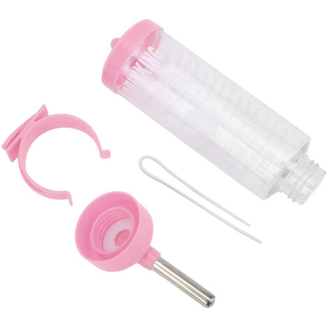 Automatischer Trinkbrunnen für Hamster, auslaufsicher, 125 ml, rosa Wasserspender für Kleintiere