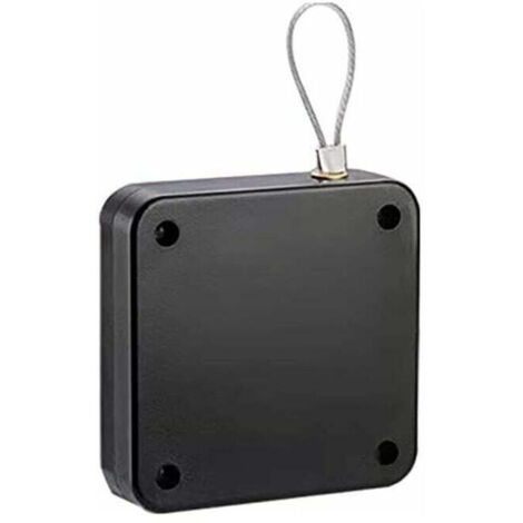 Automatischer Türschließer, geräuschloser Türschließer mit Schnurzug, Schiebetürschließer, Türschließer für den Haushalt, kein Bohren erforderlich, Tragkraft ca. 20 kg, verstellbarer Türschließer, aut