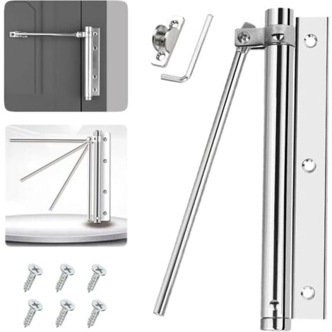 Automatischer Türschließer, verstellbarer Türschließer, 1 Stück, Schließfedern, Türschließer aus Aluminiumlegierung, federbelasteter automatischer Türschließer, Türschließer aus Edelstahl, Farbe