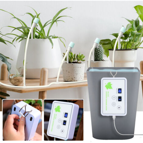 Automatisches Bewässerungssystem für 16 Topfpflanzen, 100 Bewässerungsmodi, automatisches Tropfbewässerungsset, nachfüllbar für den Innenbereich und Balkone