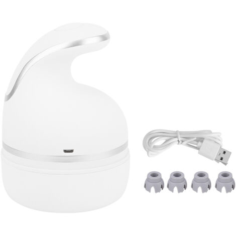 Automatisches Katzenmassagegerät mit USB-Ladefunktion – Intelligentes 3D-Haustiermassagegerät (Weiß)