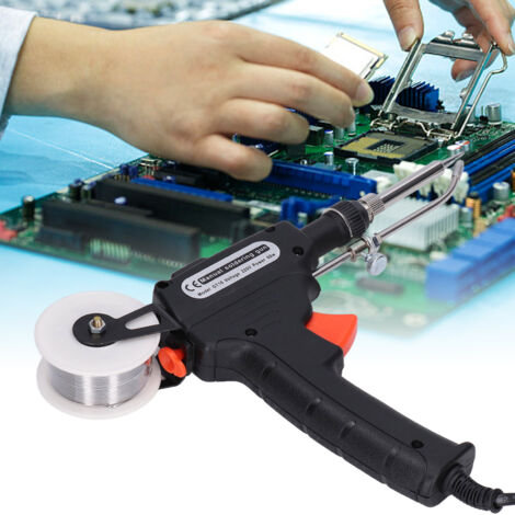 Automatisches Lötset 60W 900M Alloy/ABS Serie - Lötgerät + Entlötpumpe + 6 ESD-Klemmen für elektrische Wartungsarbeiten und Heimwerkerprojekte