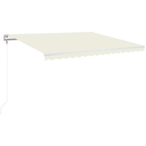 Automatisches Sonnendach mit Windsensor und LED 450x350 cm Creme