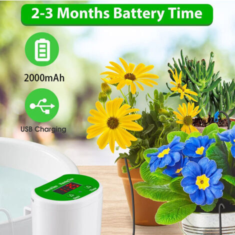 Automatisches Tropfbewässerungsset, automatisches Bewässerungssystem für Zimmerpflanzen, USB-Lade-DIY-Bewässerungsset, automatisches Bewässerungssystem, Tropfsystem, JH04