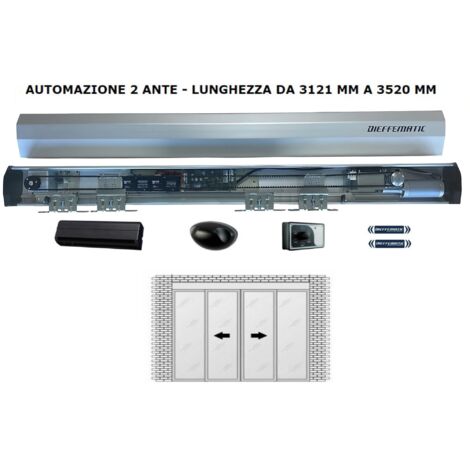 Automazione Porta Scorrevole 2 Ante 24v Fino A 3520 Mm Per Barche Dfm