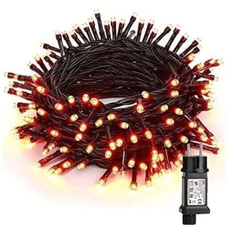 Automne Decoration Guirlande Lumineuses, 20M 200 LED Halloween Guirlande Lumineuse Exterieur 8 Modes Étanche Noel Girlande de Lumière pour Thanksgiving Mariage Fête Jardin Festival Intérieur