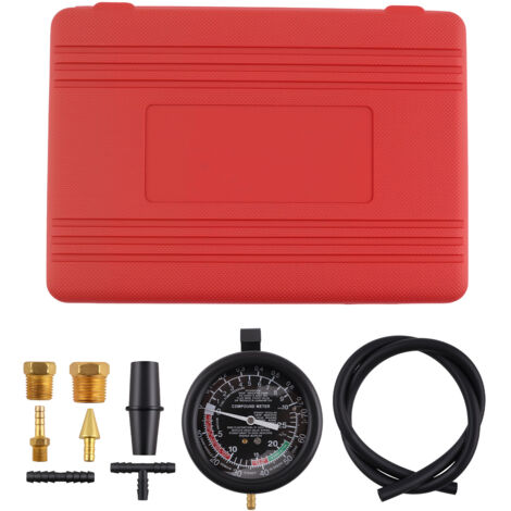 Automotive Fuel Pump Vacuum Pressure Test Gauge for Car Engine Diagnostic 10PSI