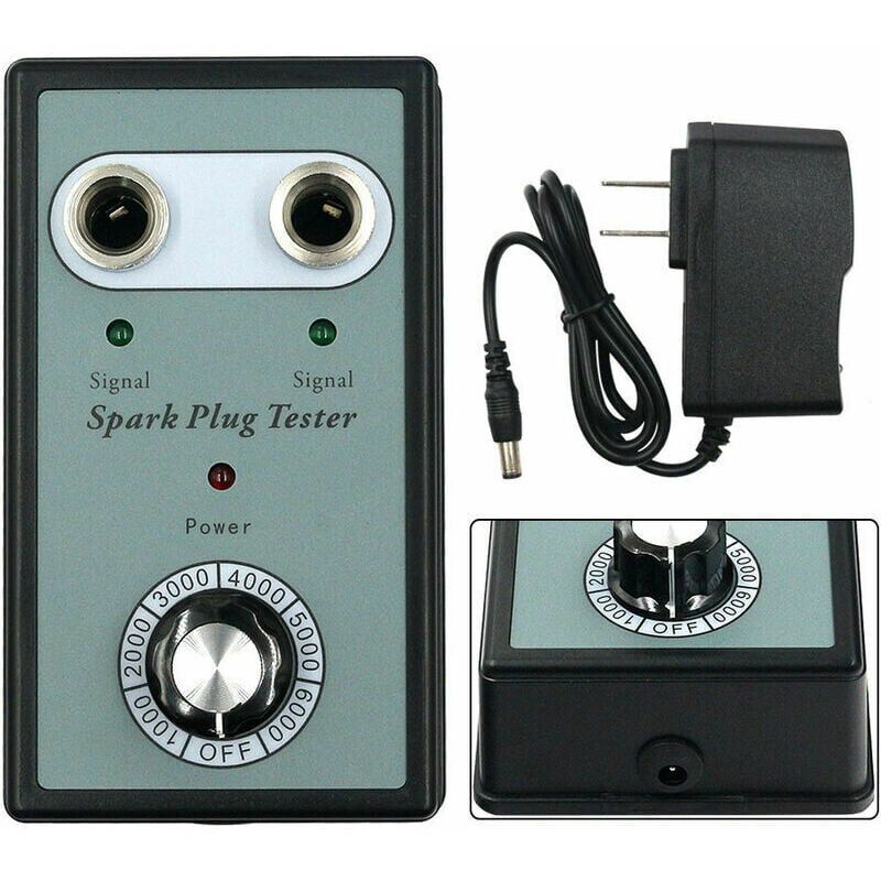 Automotive Spark Plug Tester with Two-Hole Spark Plug Analyzer Diagnostic Tool