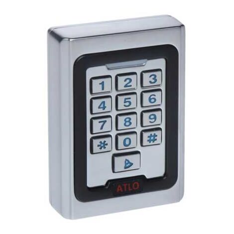 Autonomes Code-Schloss 12V für Innen mit RFID-Lesegerät - Silber Metall IP40