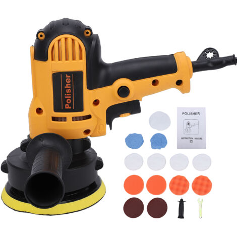 Autopoliermaschine, 5-Zoll-Wachsset mit Polierpads und variabler Geschwindigkeit, tragbare Maschine für die Fahrzeug-, Möbel-, Metall- und Bodenpflege.