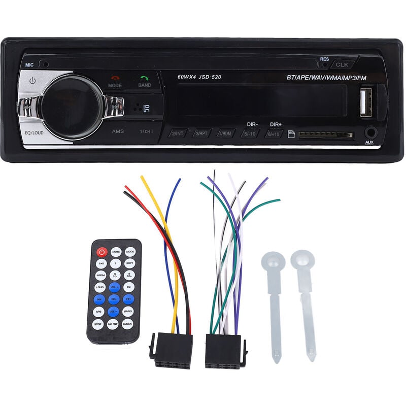 Jeffergarden Autoradio 12V, lecteur MP3, Bluetooth, appel mains libres, Radio FM, Audio stéréo pour véhicule, avec télécommande