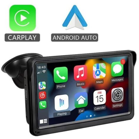 Autoradio 7 pouces avec CarPlay Android Auto Bluetooth WiFi carte TF sortie AUX USB transmetteur FM