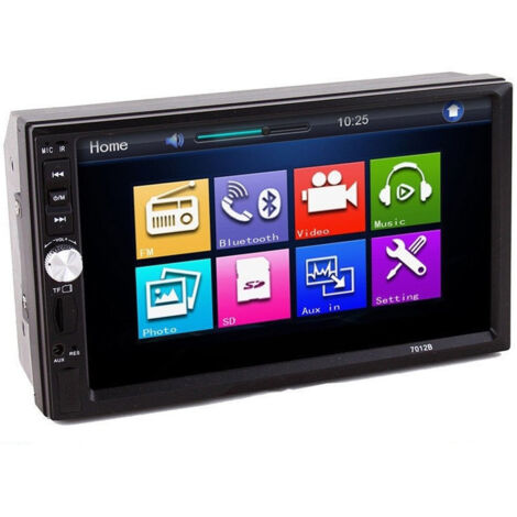 Autoradio 7 Pouces Gps Bluetooth Stéréo écran Tactile Mp4 Fm Usb Mp5 Stéréo Sd Aux